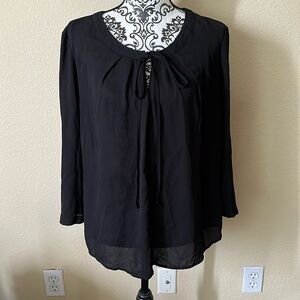 Daniel Rainn Sheer Flowy Top Size L